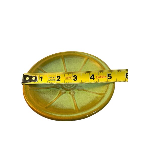 Frankoma Pottery Prairie Green Wagon Wheel Tea Cup Saucer Set of 3 94C 94E READ - Picture 9 of 9